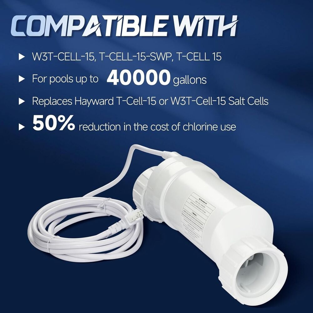 Salt Water Pool Chlorinator System Up to 40,000 Gallons Pool For Hayward Cell-15 - Picture 5 of 12